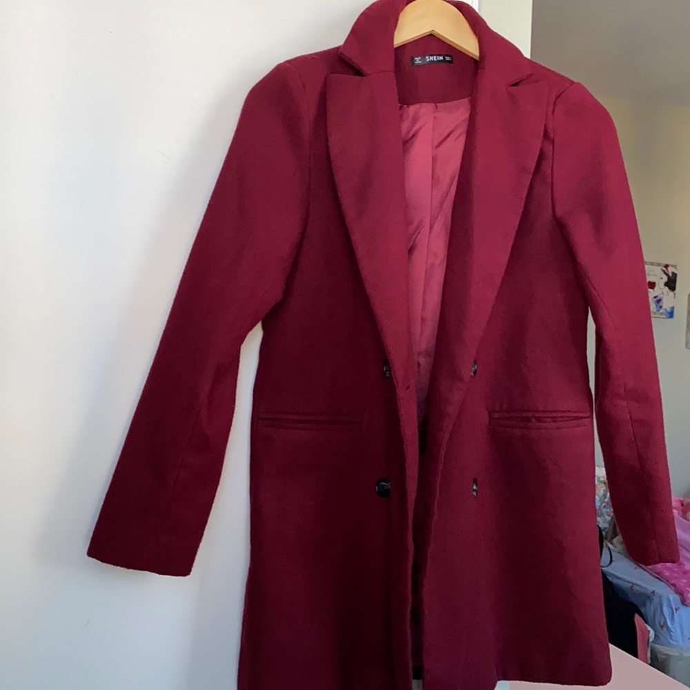 SHEIN double breasted coat